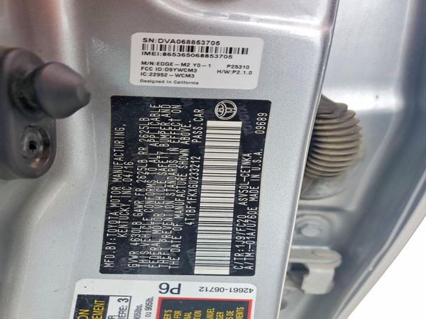 2016 TOYOTA CAMRY