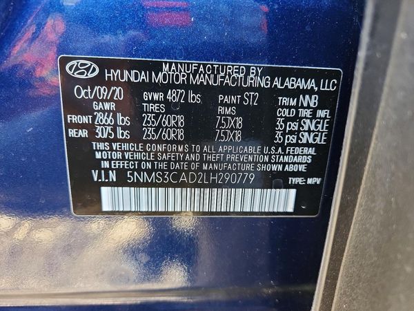 2020 HYUNDAI SANTA FE SEL