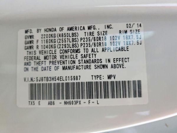 2014 ACURA RDX Technology Package