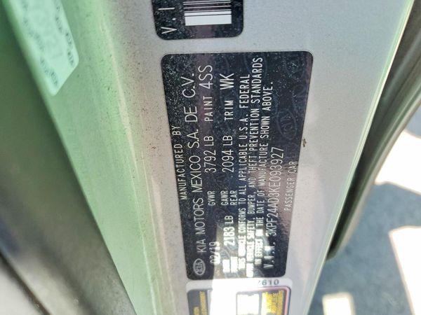 2019 KIA FORTE FE/LX/LXS