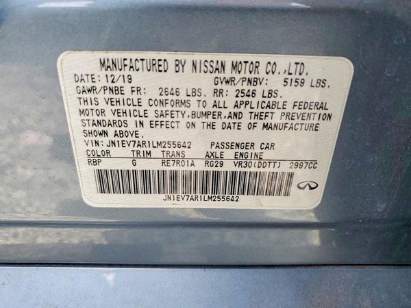 2020 INFINITI Q50