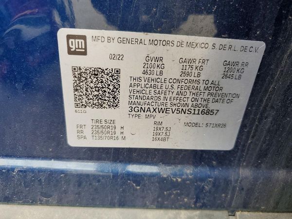 2022 CHEVROLET EQUINOX RS (1RS)
