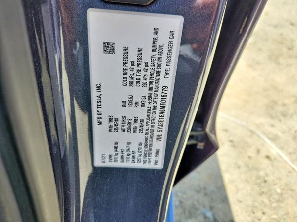 2021 TESLA MODEL 3