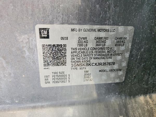 2018 CHEVROLET TAHOE LT