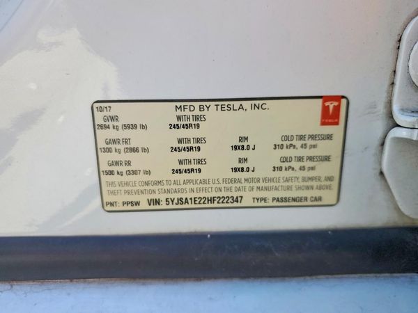 2017 TESLA MODEL S