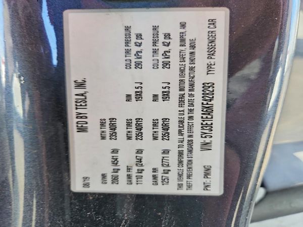 2019 TESLA MODEL 3