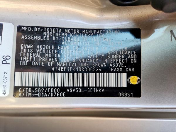 2013 TOYOTA CAMRY