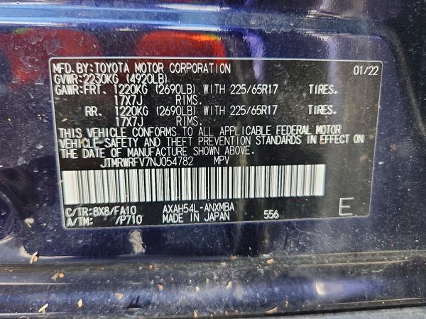 2022 TOYOTA RAV4