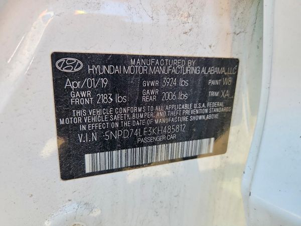 2019 HYUNDAI ELANTRA