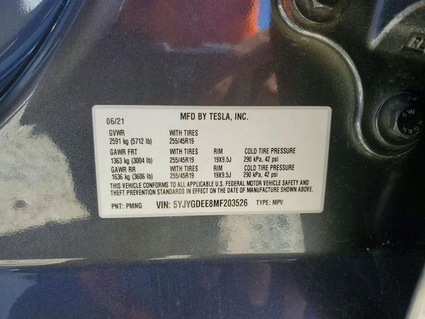 2021 TESLA MODEL Y