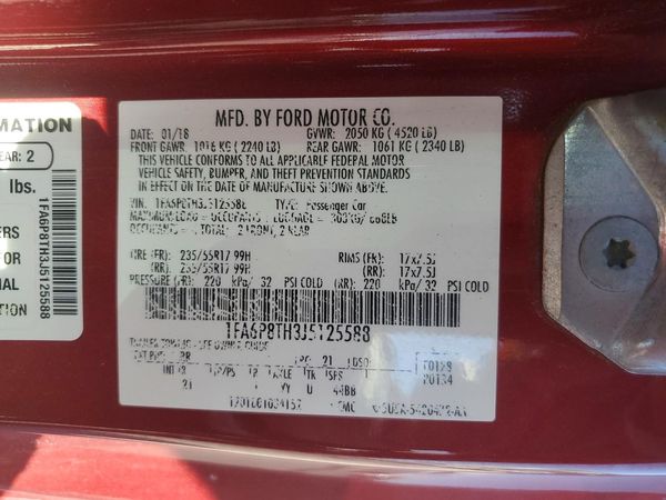 2018 FORD MUSTANG I4 Coupe