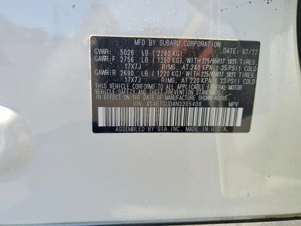 2022 SUBARU OUTBACK