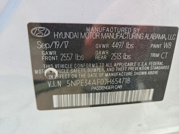 2018 HYUNDAI SONATA