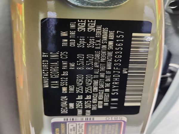 2025 KIA SORENTO EX; X-Line EX