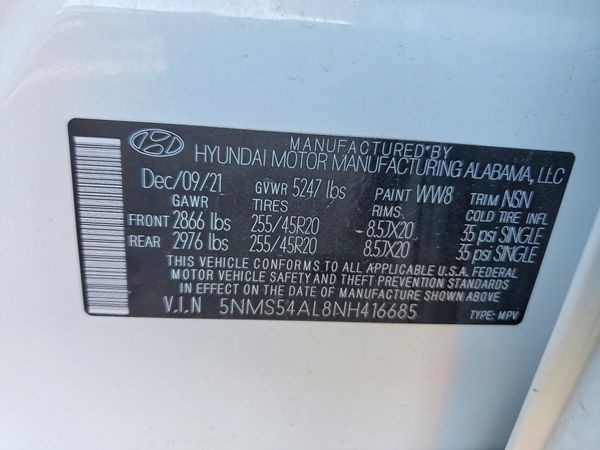 2022 HYUNDAI SANTA FE Calligraphy