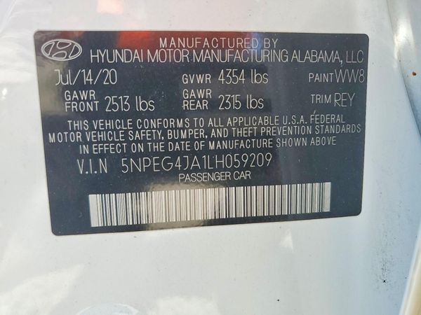 2020 HYUNDAI SONATA SE