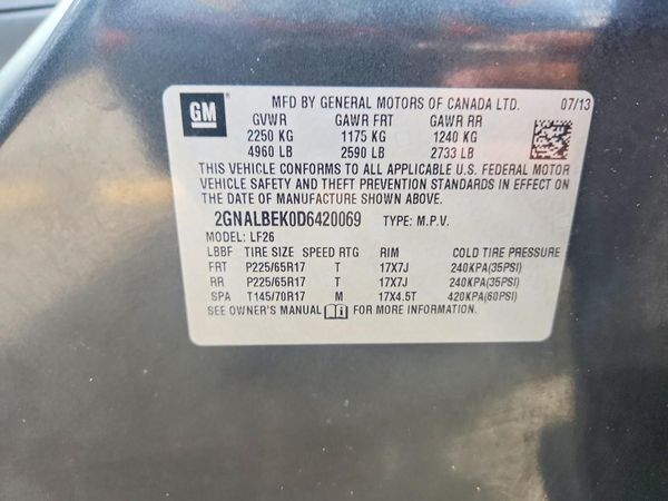 2013 CHEVROLET EQUINOX LS