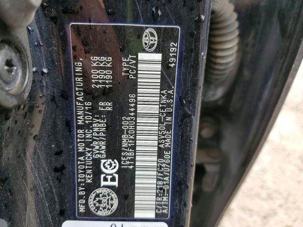 2017 TOYOTA CAMRY LE/SE/XLE/XSE
