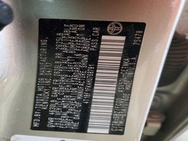 2017 TOYOTA CAMRY LE/SE/XLE/XSE