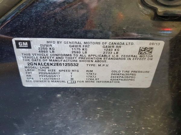 2014 CHEVROLET EQUINOX 2LT