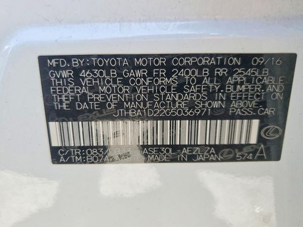 2016 LEXUS IS 200t