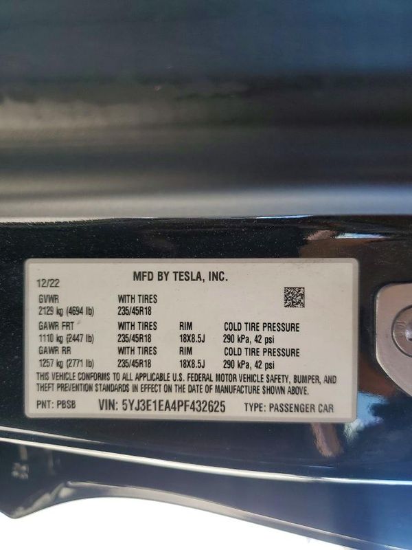 2023 TESLA MODEL 3