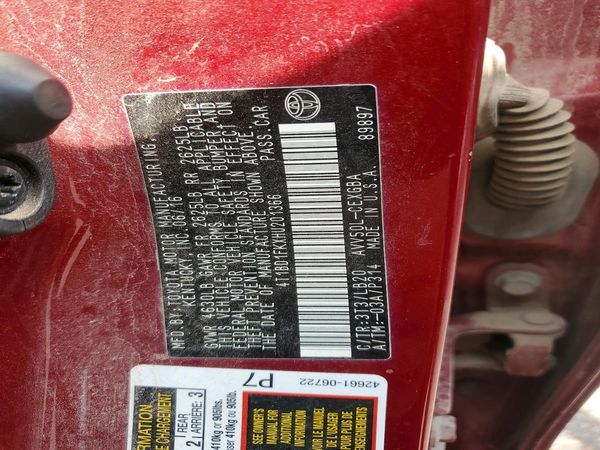 2017 TOYOTA CAMRY SOLA LE/SE/XLE Hybrid