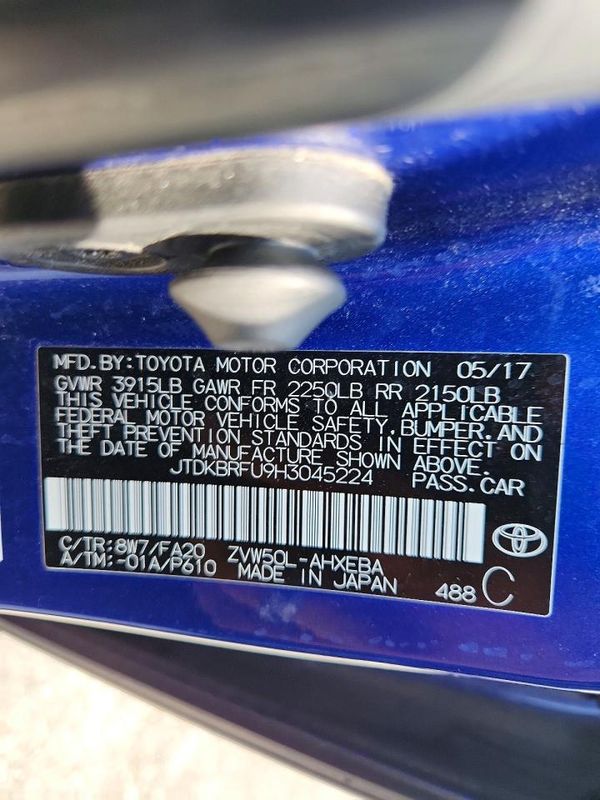 2017 TOYOTA PRIUS One/Two