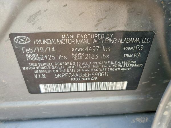 2014 HYUNDAI SONATA