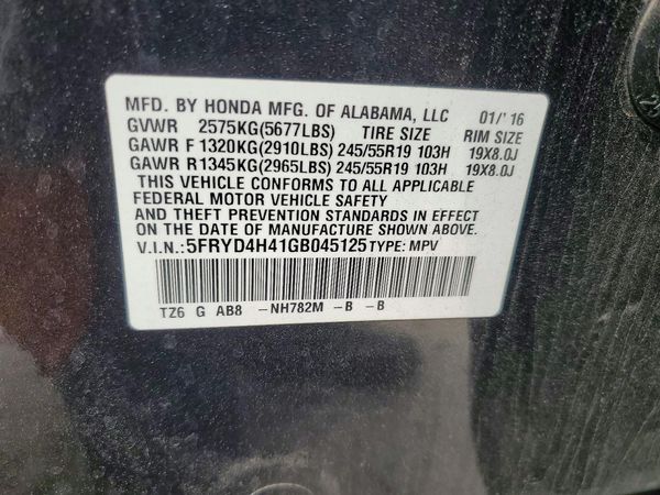 2016 ACURA MDX SH-AWD w/Tech