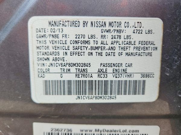 2013 INFINITI G37