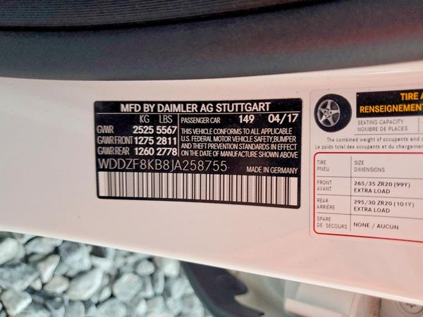 2018 MERCEDES-BENZ AGRICULTURE AND FARM EQUIPMENT AMG E63 S