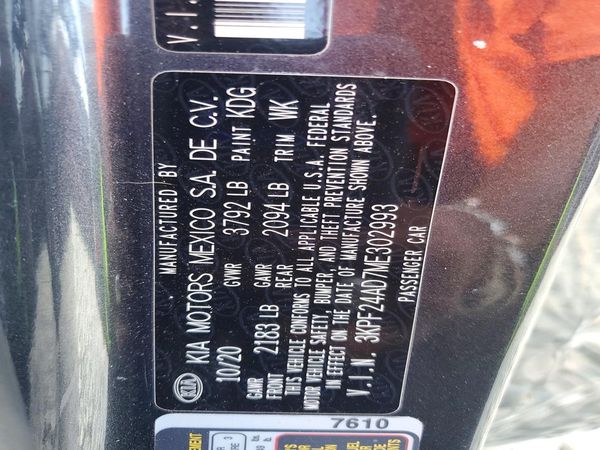 2021 KIA FORTE