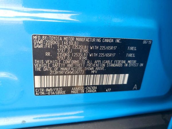 2019 TOYOTA RAV4 LE