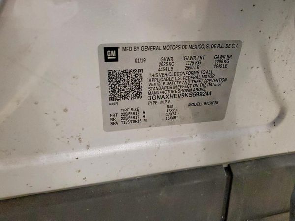 2019 CHEVROLET EQUINOX LS — VINS