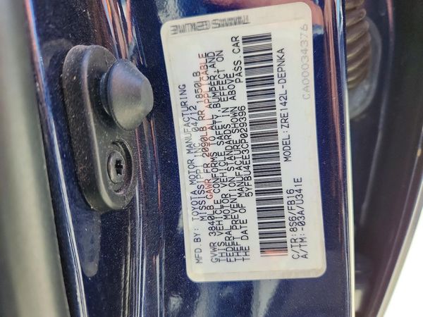 2012 TOYOTA COROLLA