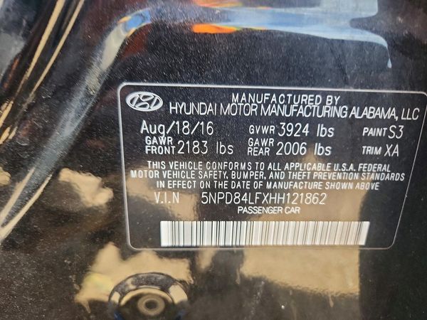 2017 HYUNDAI ELANTRA
