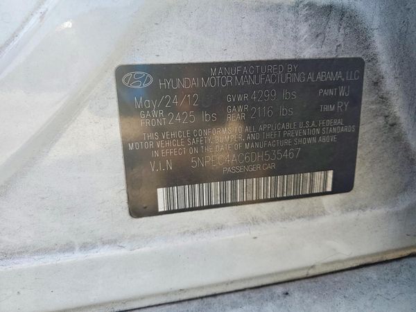 2013 HYUNDAI SONATA