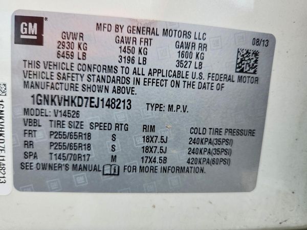 2014 CHEVROLET TRAVERSE 2LT
