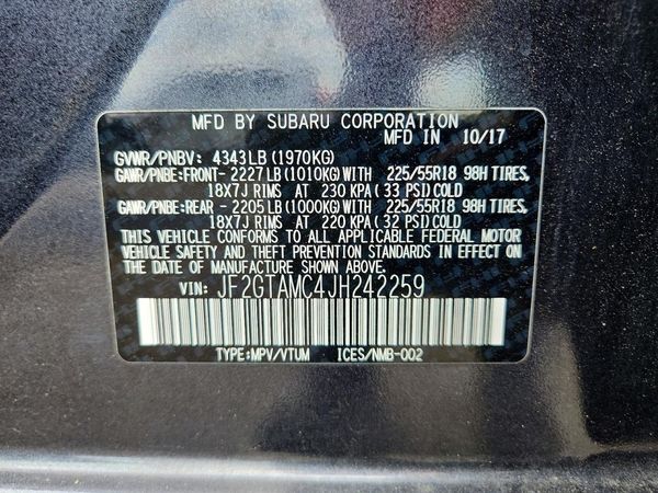 2018 SUBARU CROSSTREK Limited+NAVI+ES+BSD