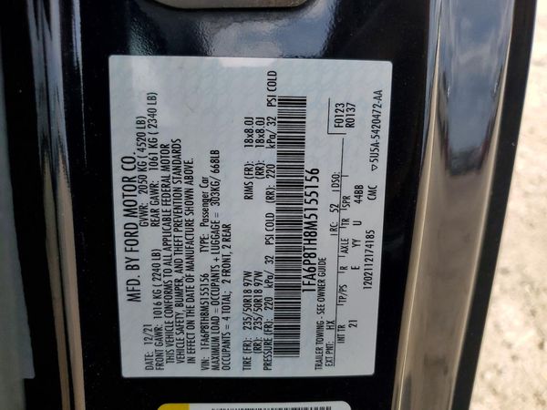 2021 FORD MUSTANG I4 Coupe