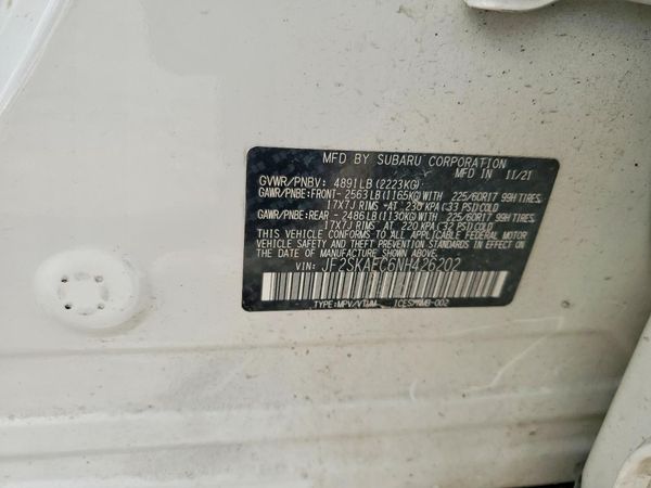 2022 SUBARU FORESTER