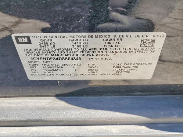 2013 CADILLAC SRX Performance