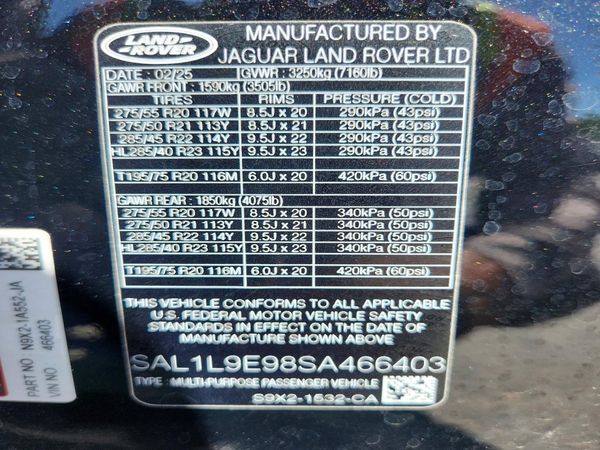 2025 LAND ROVER RANGE ROVER SPORT P530 Dynamic SE