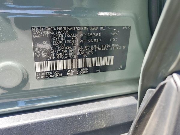 2020 TOYOTA RAV4 XLE