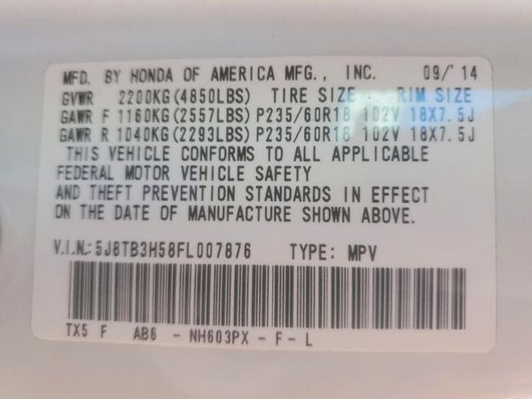 2015 ACURA RDX