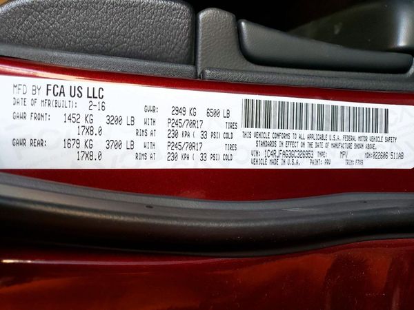 2016 JEEP GRAND CHEROKEE Laredo