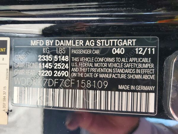 2012 MERCEDES-BENZ E E550