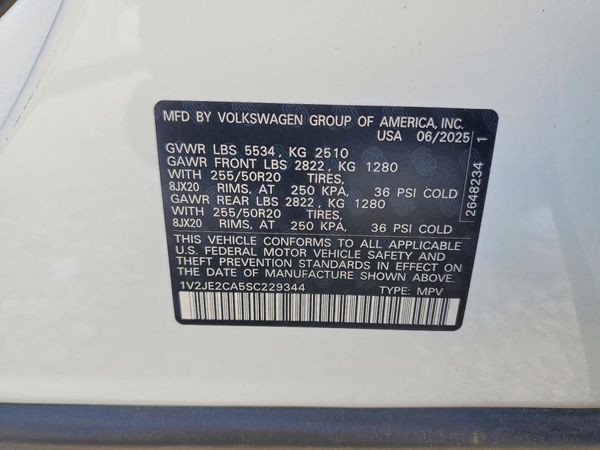 2025 VOLKSWAGEN ATLAS CROSS SPORT SE