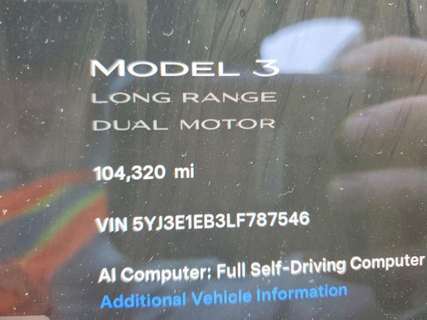 2020 TESLA MODEL 3